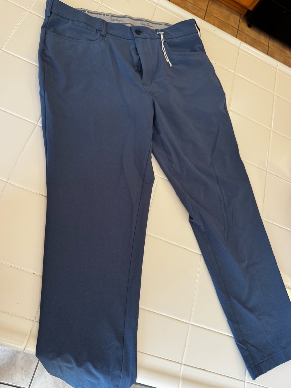 Walter Hagen Men's Navy Blue Chinos
